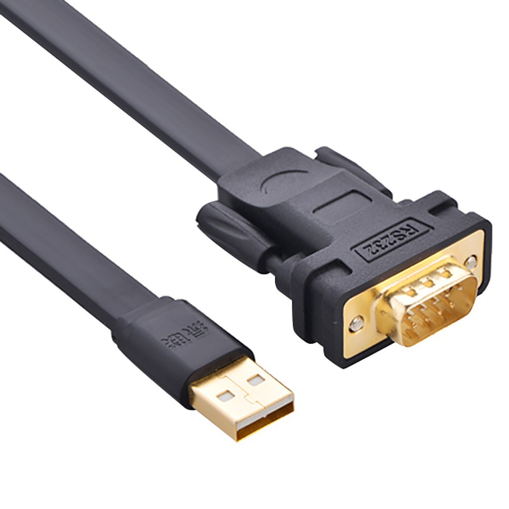 Cáp Chuyển Đổi Usb Sang Com Rs232 2Mét  Ugreen 20218 Cao Cấp- Bảo Hành 18 Tháng.