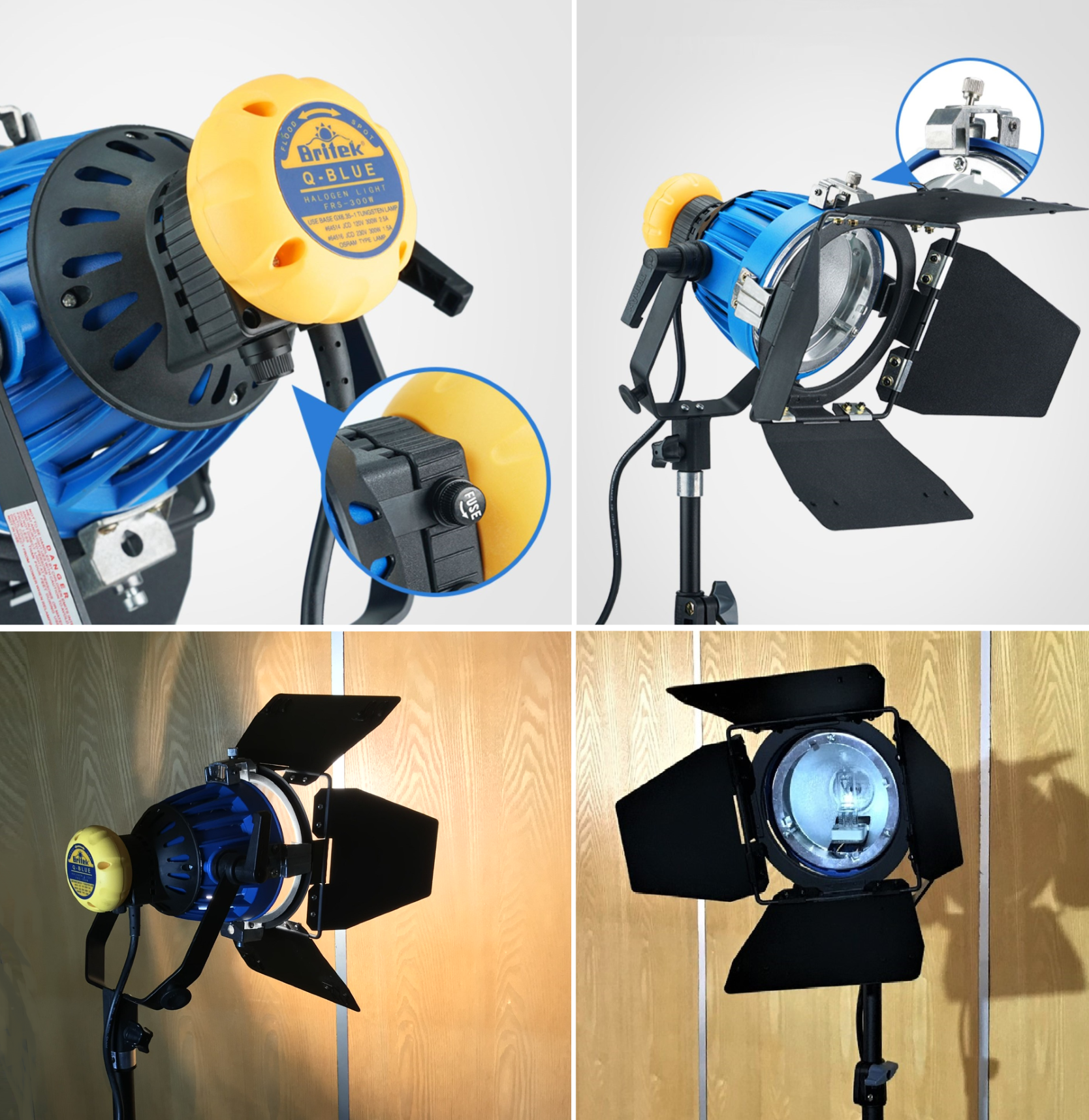 Thiết bị chiếu sáng studio ReFutuna SLS-500 & Q-Blue QB-300 300W