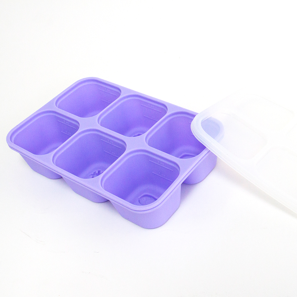 Khay silicon trữ đông đồ ăn dặm cho bé Marcus & Marcus - Willo (60ml x 6 ngăn)