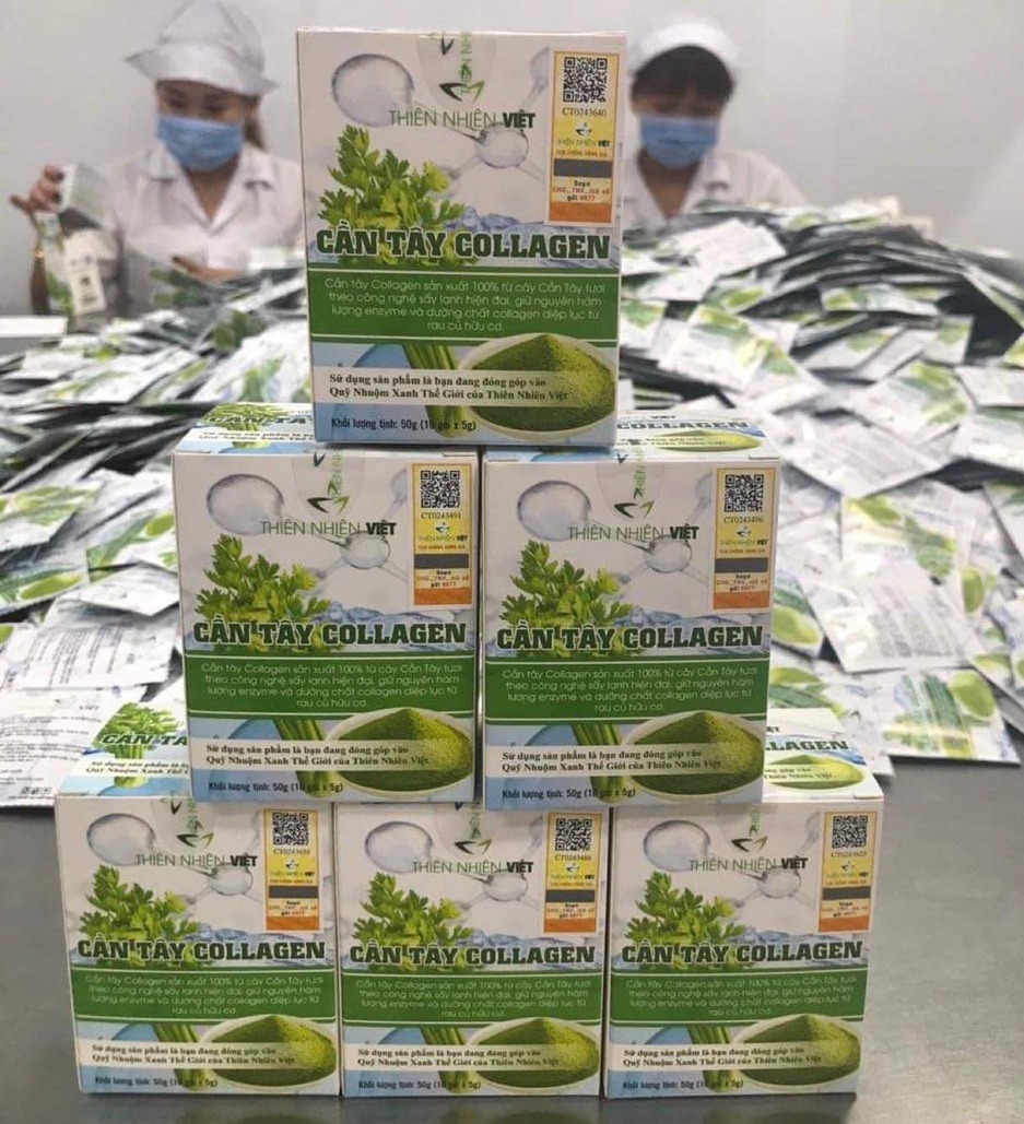 cần tây collagen thiên nhiên việt 10 gói 1 hộp tặng bình - Giảm cân hiệu quả, da sáng dáng đẹp