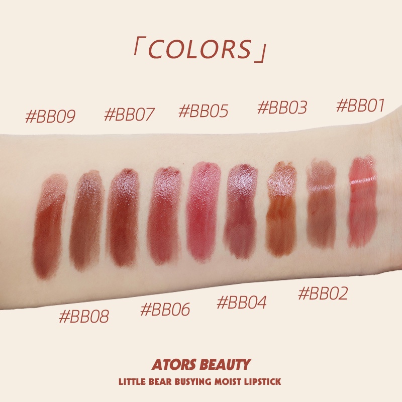 Son Thỏi ATORS Son Dưỡng Có Màu Little Bear Lipstick