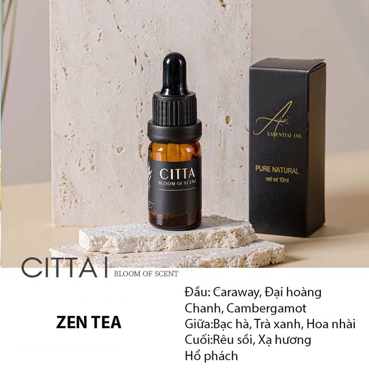 Tinh dầu thơm phòng 10ml Citta dùng cho máy xông khuyếch tán nguyên chất giúp khử mùi thư giãn - TDCT10ML
