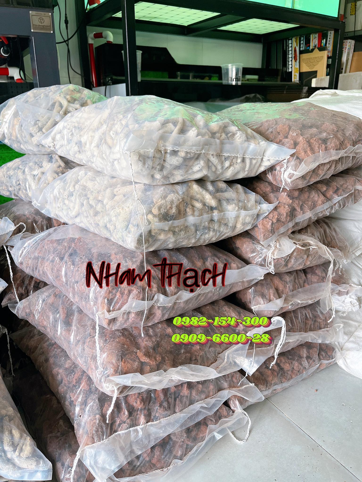 Đá nham thạch đỏ - trang trí, làm sạch hồ cá cảnh