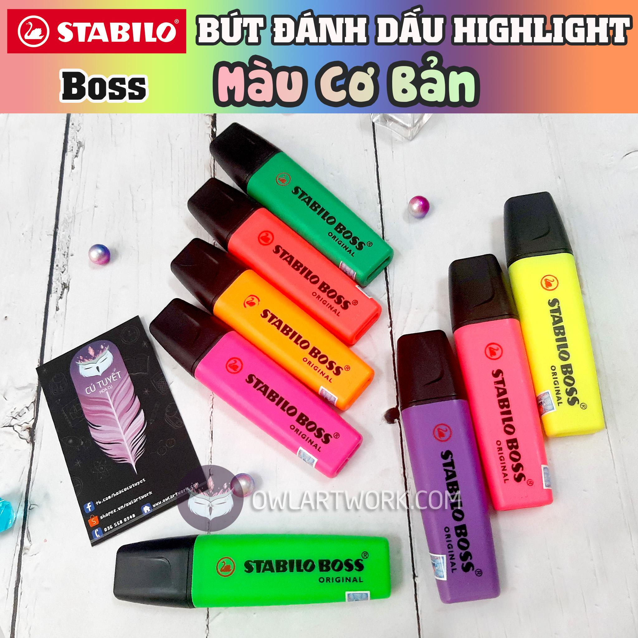 [HCM]Bút Dạ Đánh Dấu Stabilo Boss Highlighter - Màu Basic (Made In Germany)