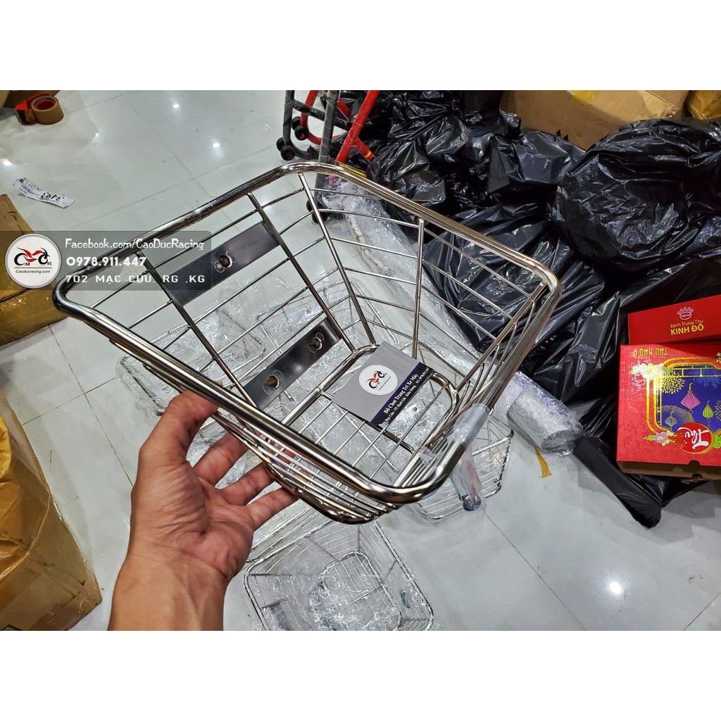 Rổ inox wave nhỏ loại siêu nhỏ và wave rs wave lớn 2 lỗ ốc