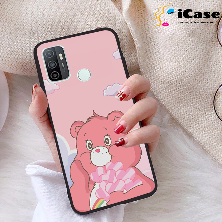 Ốp lưng Oppo A32 viền dẻo TPU BST Pinky