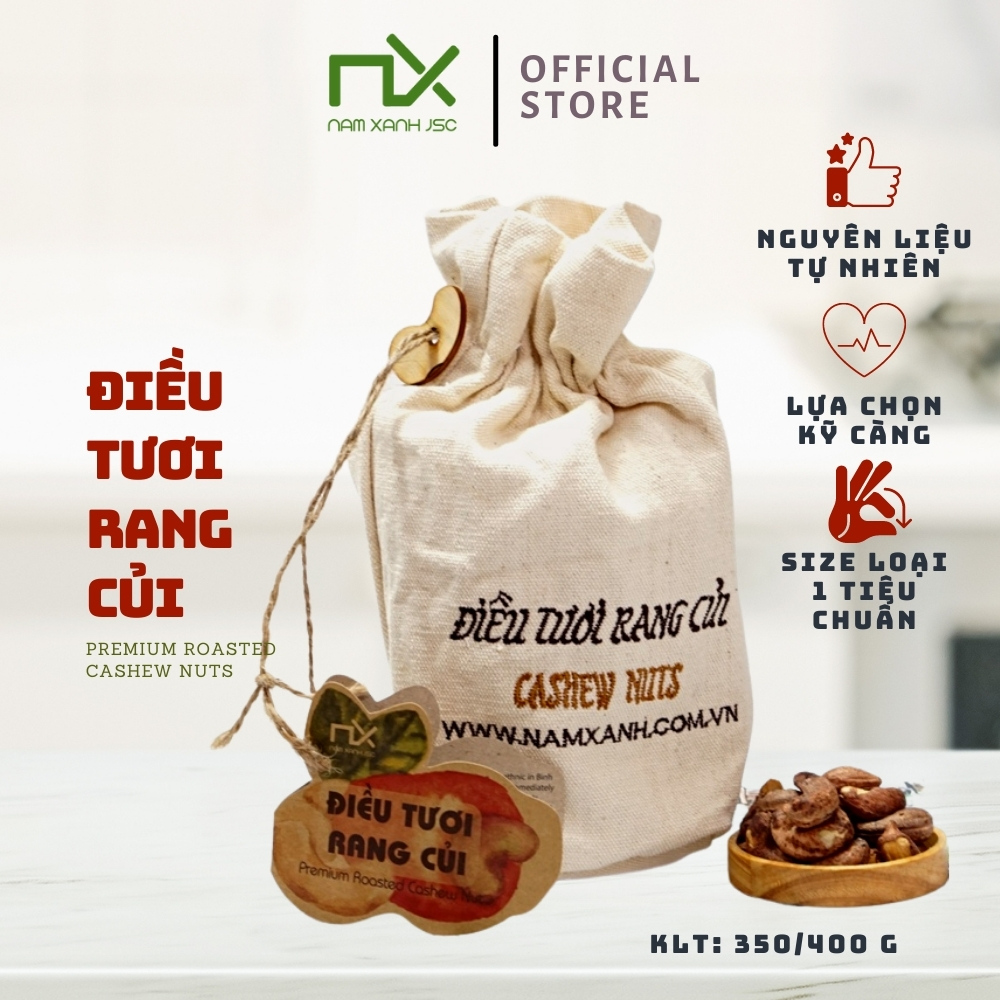 HẠT ĐIỀU RANG CỦI NAM XANH 350G (400G)