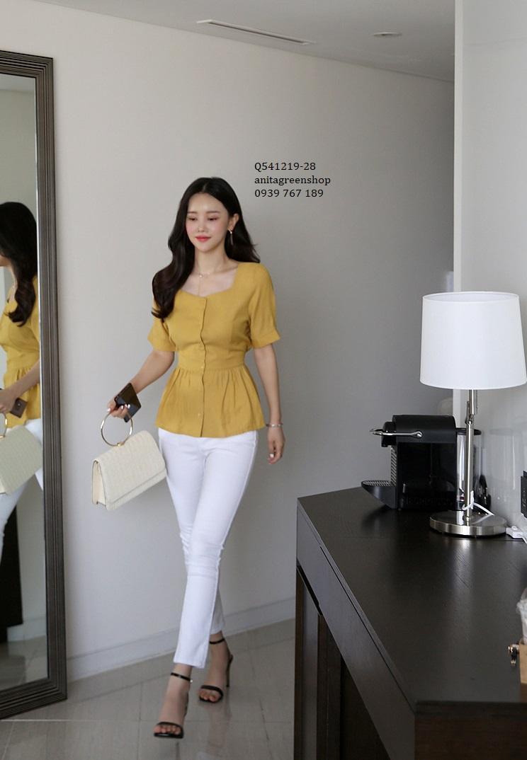 Q541219  ÁO KIỂU NỮ CỔ VUÔNG