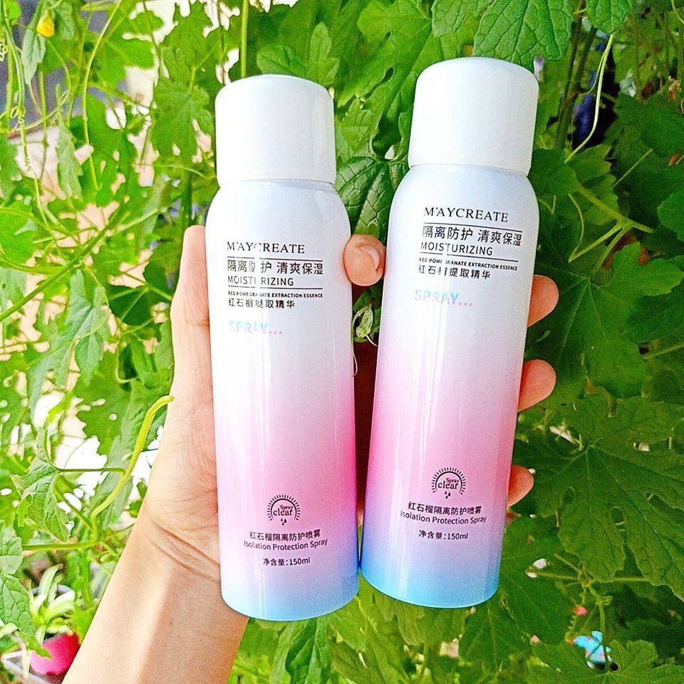 Xịt chống nắng trắng da Maycreate 150ml