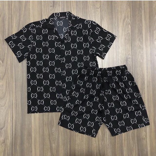 [Hien fashion]  Bộ quần áo thun nam, nữ ngắn tay họa tiết hoa nhỏ Chất kate thái mát mịn thời trang trẻ trung