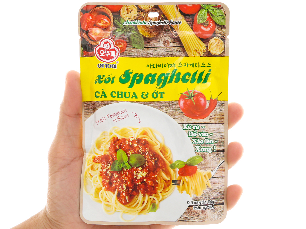 Xốt mì Spaghetti vị cà chua và ớt Ottogi gói 110g