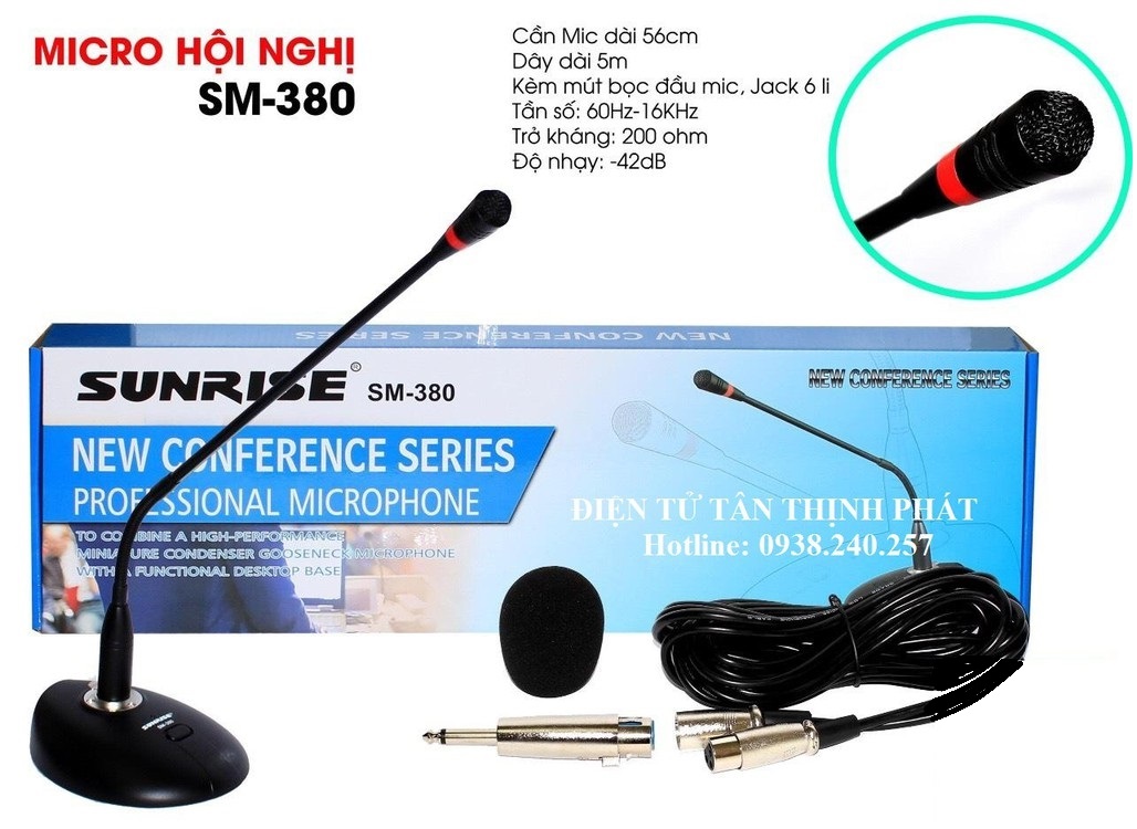 Micro hội nghị tọa đàm sunrise sm-380