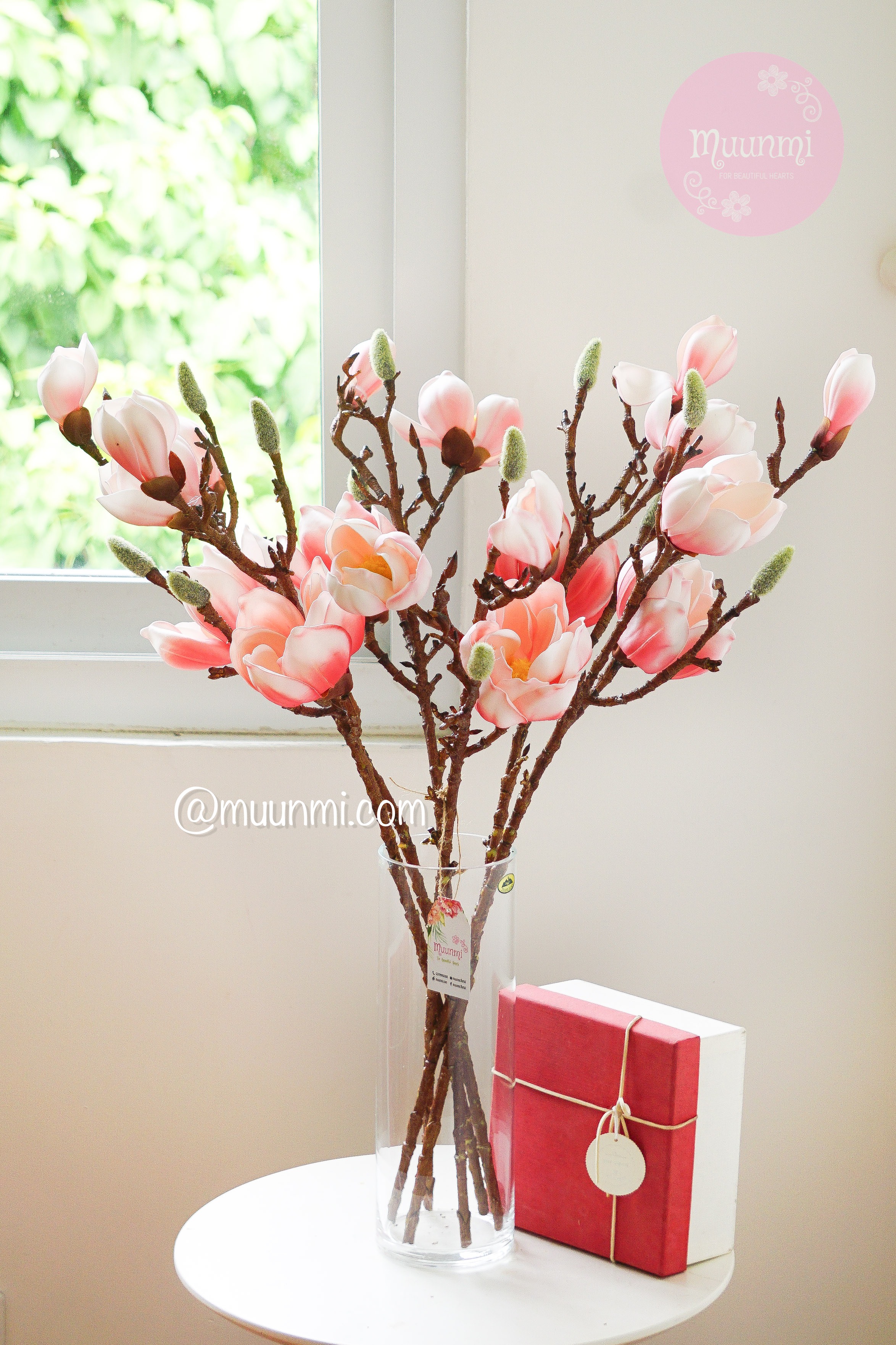 Hoa lụa 🌸  | Hoa MỘC LAN HỒNG cao cấp cắm bình rất ĐẸP và SANG