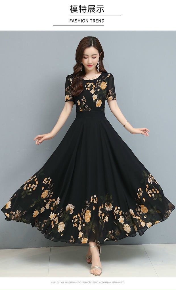ĐẦM MAXI HỌA TIẾT 3D CAO CẤP CK96290