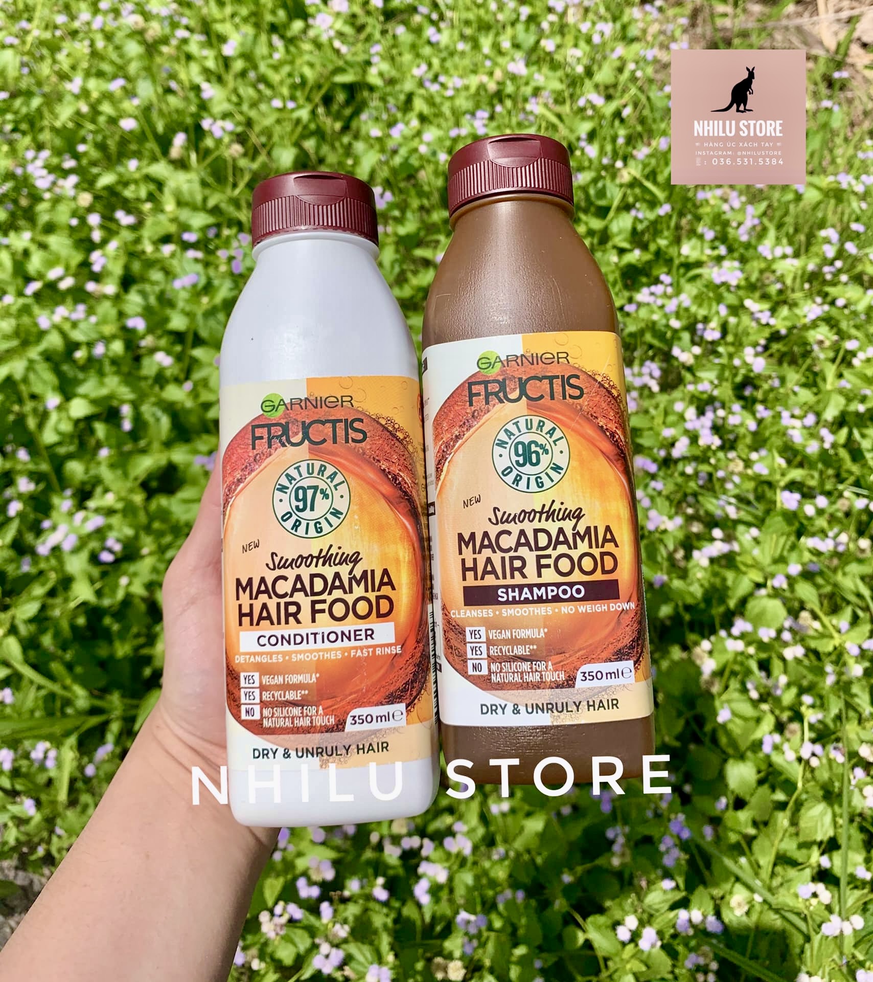 Bộ Đôi Gội & Xả Garnier Macadamia ( Bill Úc)
