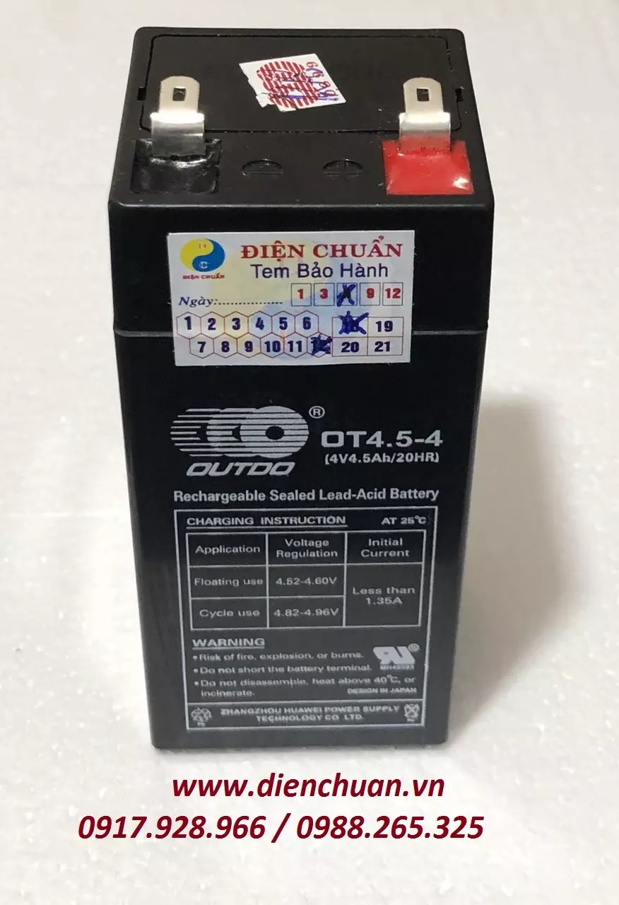 Ắc quy 4v 4.5, bình ắc quy 4v 4,5ah - ot4.5-4