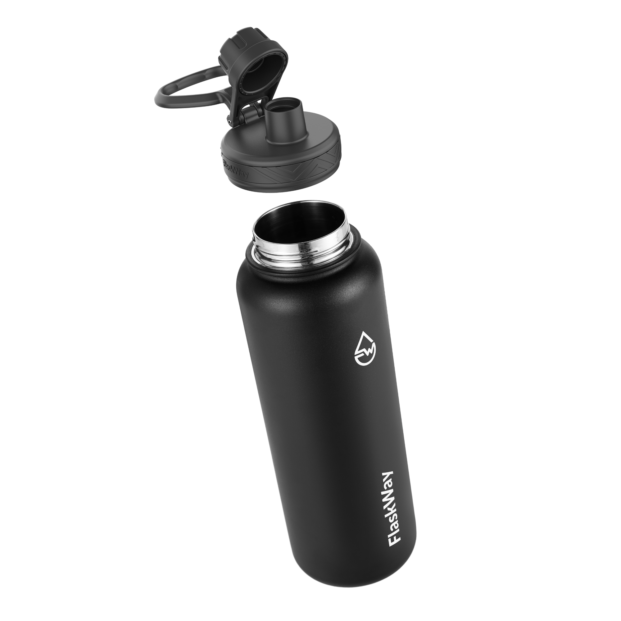 Bình nước giữ nhiệt FlaskWay 40oz (1200ml) màu đen Night Black