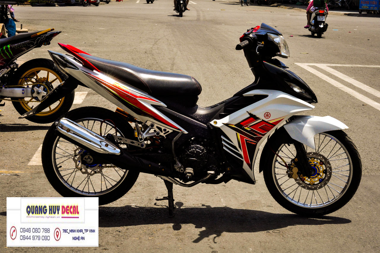 Tem trùm exciter 135 trắng đỏ đen đẹp, Tem trùm exciter135, tem exciter 135, team trùm exciter 135, tem xe exciter 135, team trùm ex 135, team xe exciter 135 trắng đỏ đen đẹp