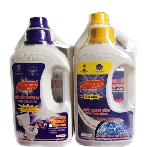 Combo 2 chai thông bồn cầu cống cực mạnh 700ml