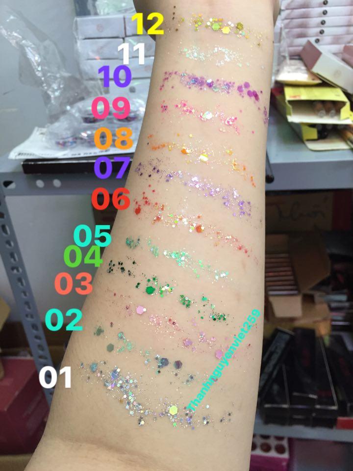 [ Tặng Cọ Mắt] Nhũ Mắt Hạt To Kira Kira [Sẵn Gel]