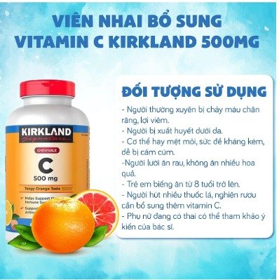 Viên nhai bổ sung Vitamin C 500mg
