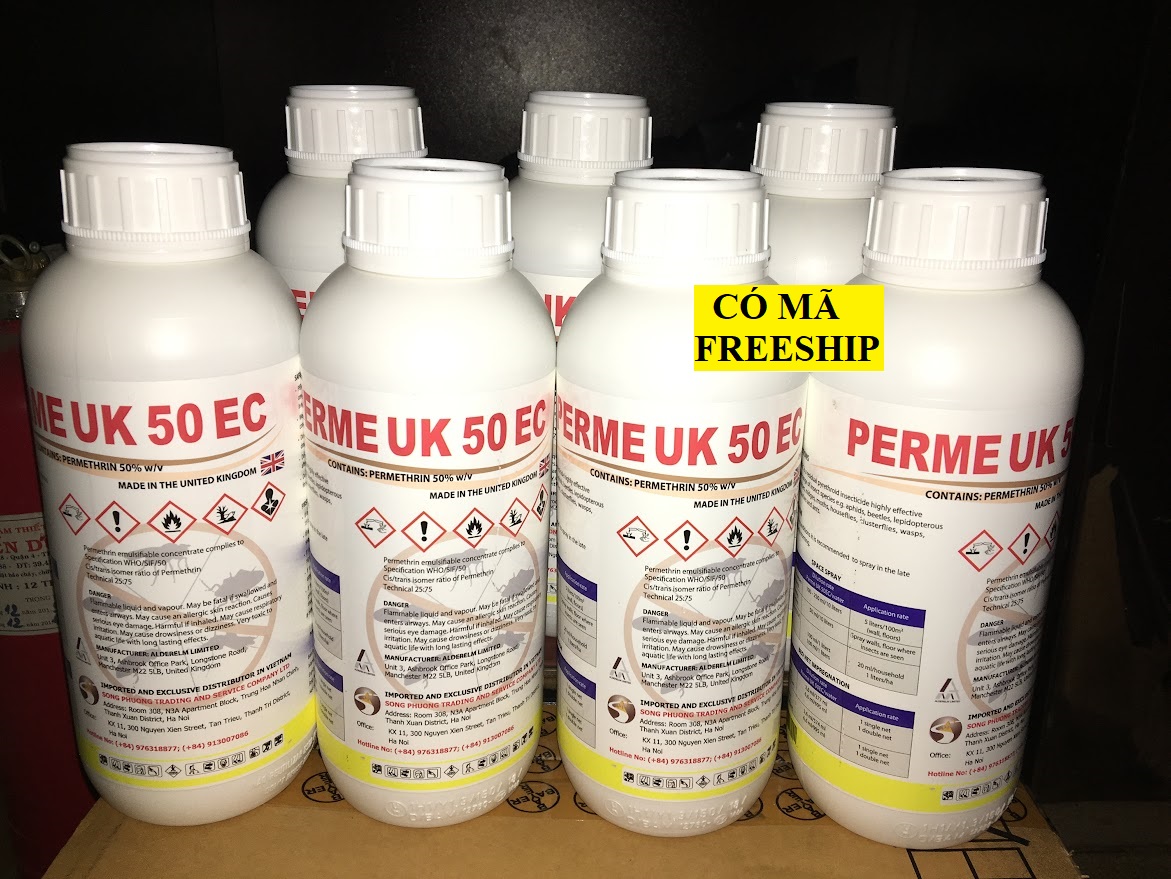 (Nhập Anh Quốc) Thuốc diệt muỗi Perme UK 50EC chai 1000ml