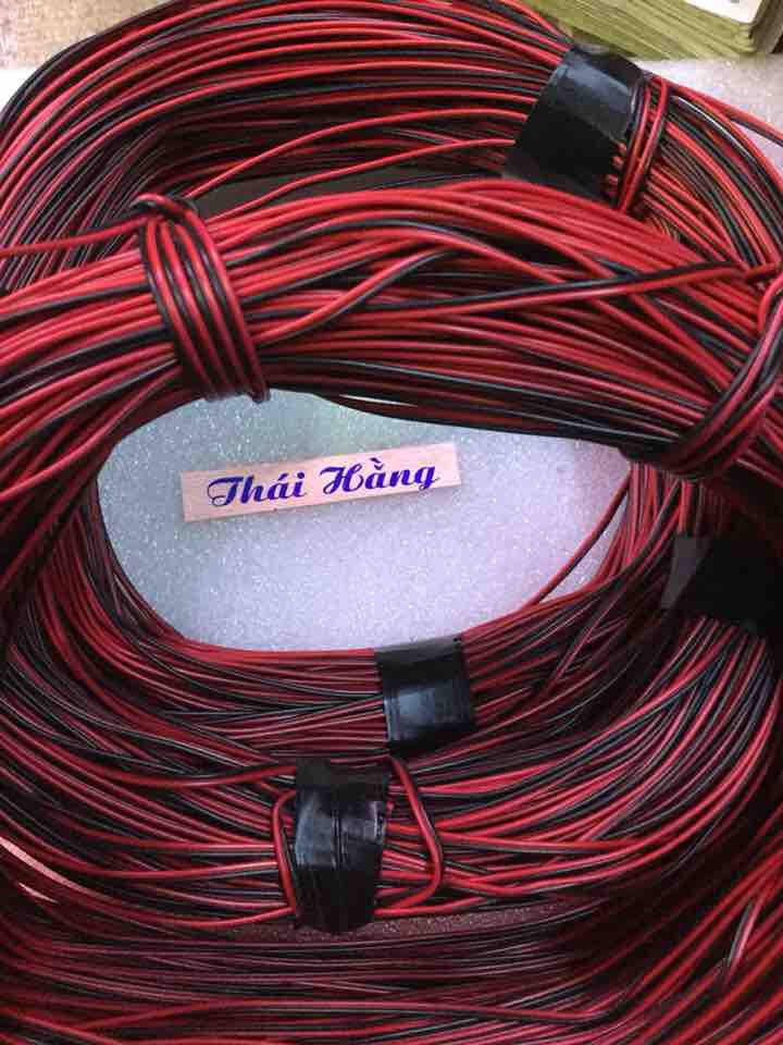 100 mét dây đôi 0.2 li đỏ đen