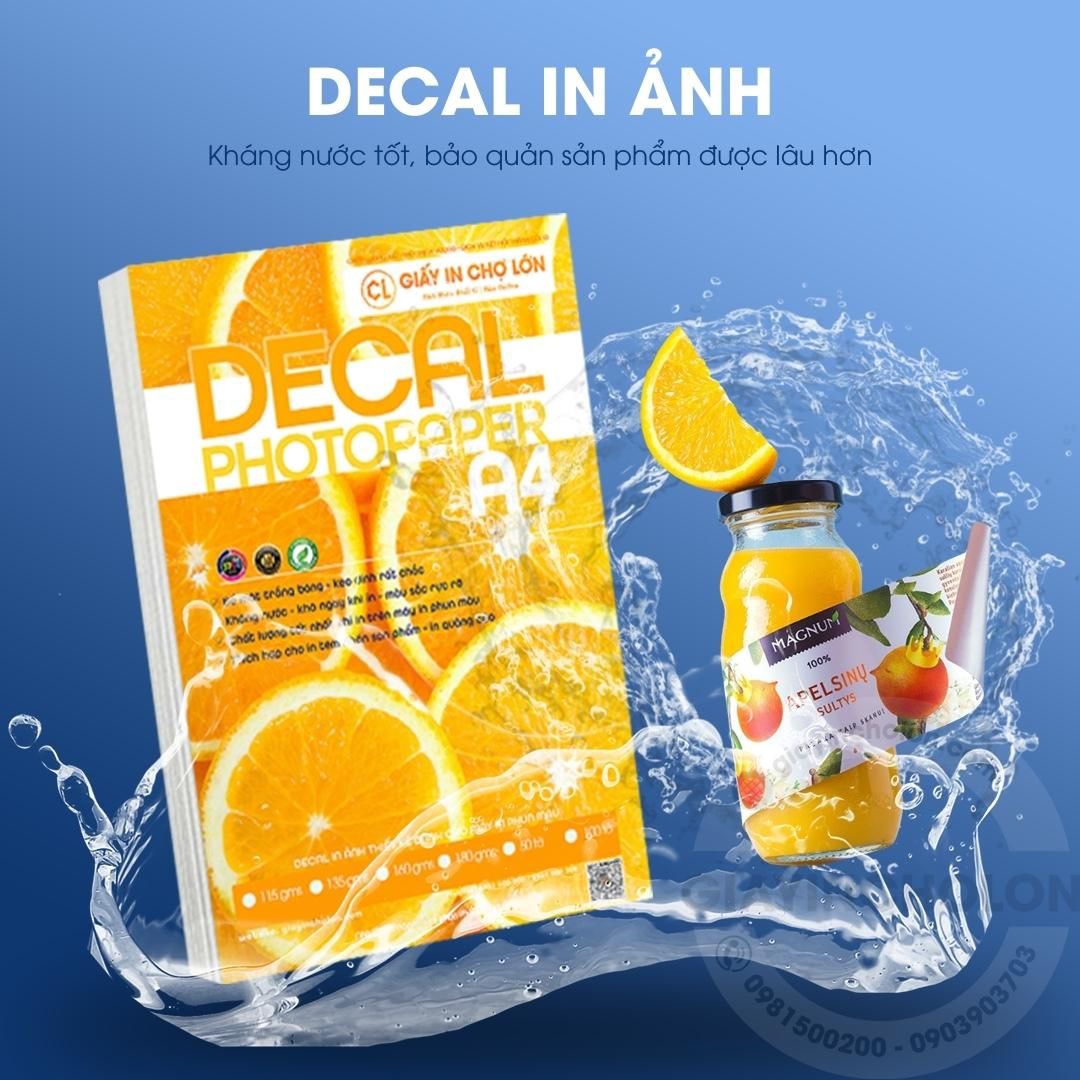 Giấy decal in tem nhãn loại tốt (50 tờ/ XẤP)