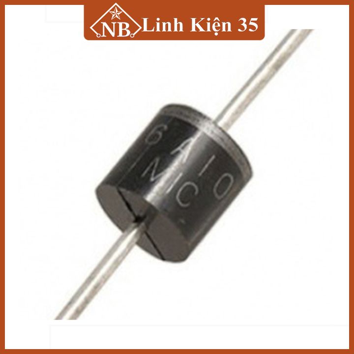 Diode 6A10 dòng 6A điện áp 1000V chân cắm (DIP)