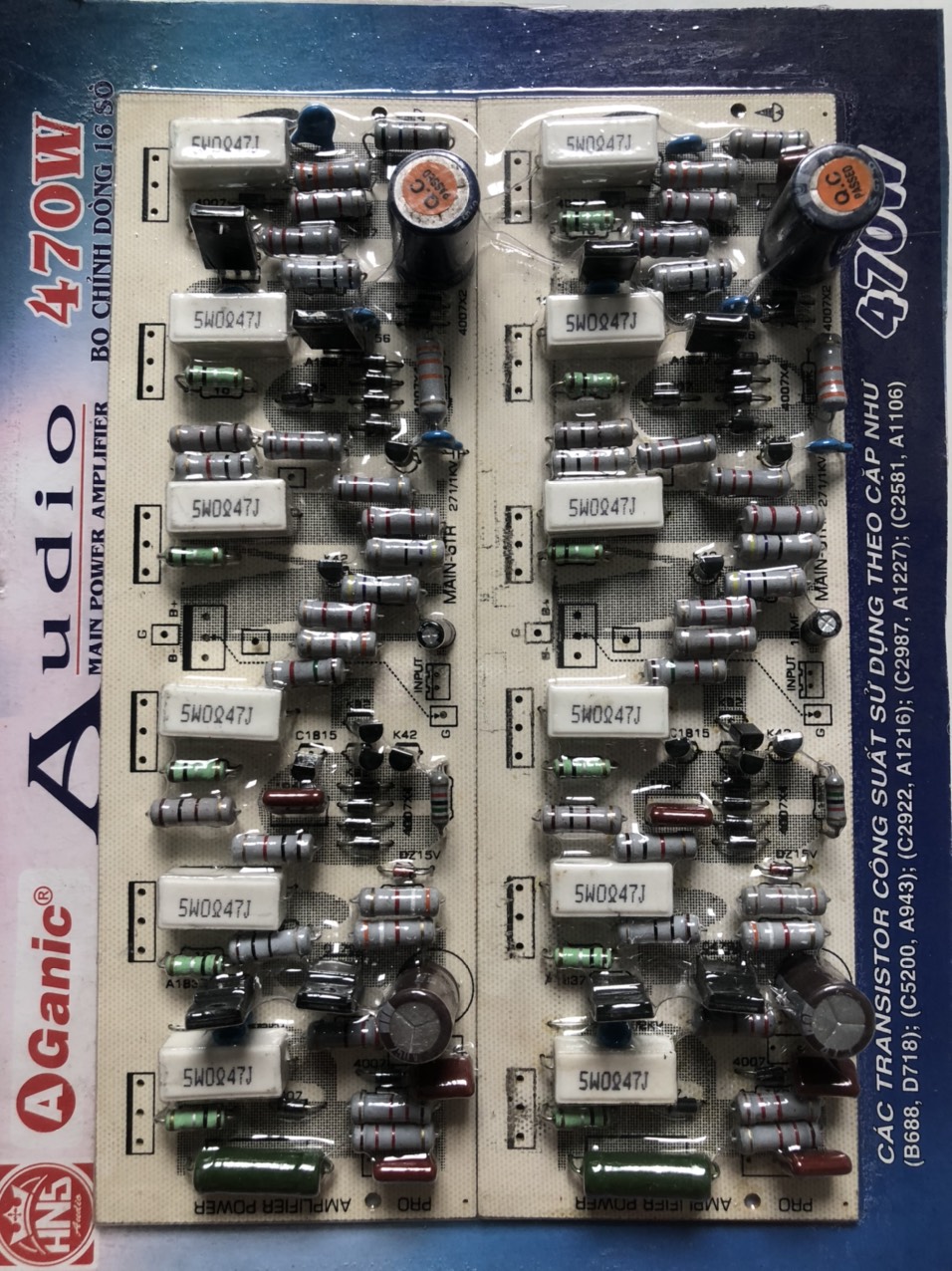 MẠCH CÔNG SUẤT AMPLY 12 SÒ 470W