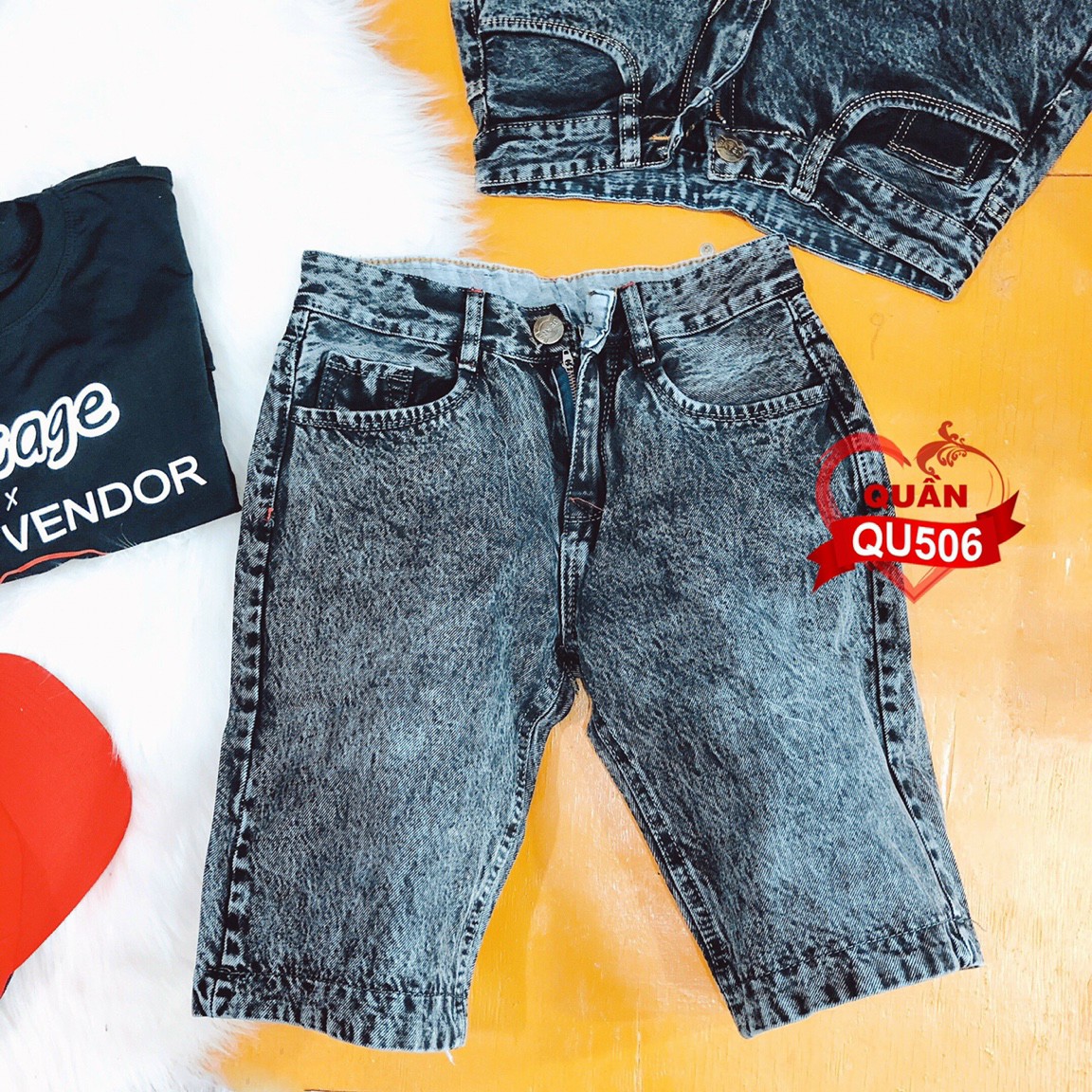 Quần short jean nam chất bò ngắn cao cấp