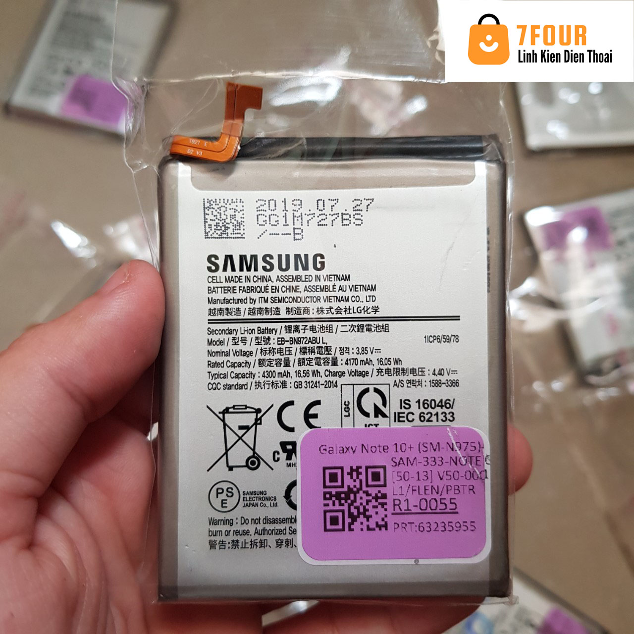 Pin Samsung Note 10+ / Note 10 5G zin tháo máy - 7Four