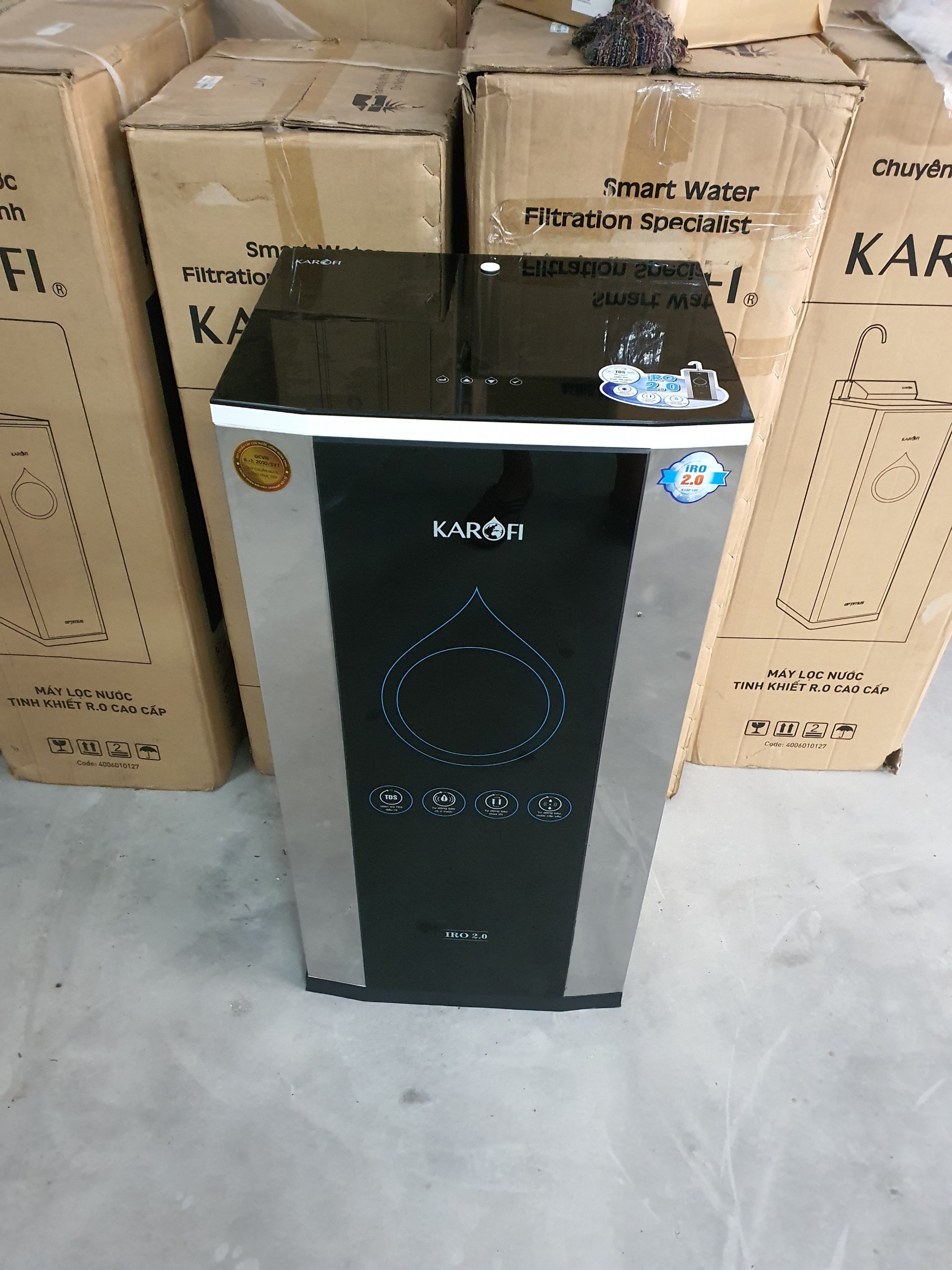 [Trả góp 0%]Máy lọc nước RO KAROFI iRO 2.0 K9IQ-2 (9 cấp lọc - Đèn UV diệt khuẩn)