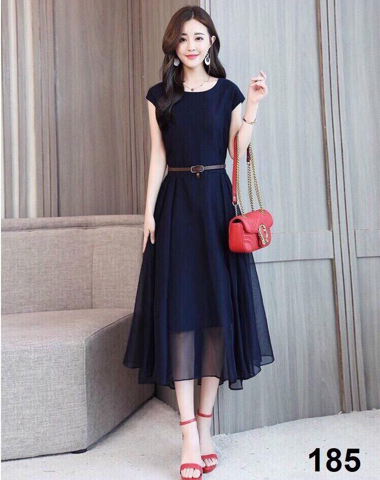 ĐẦM VOAN THANH LỊCH KÈM THẮT LƯNG