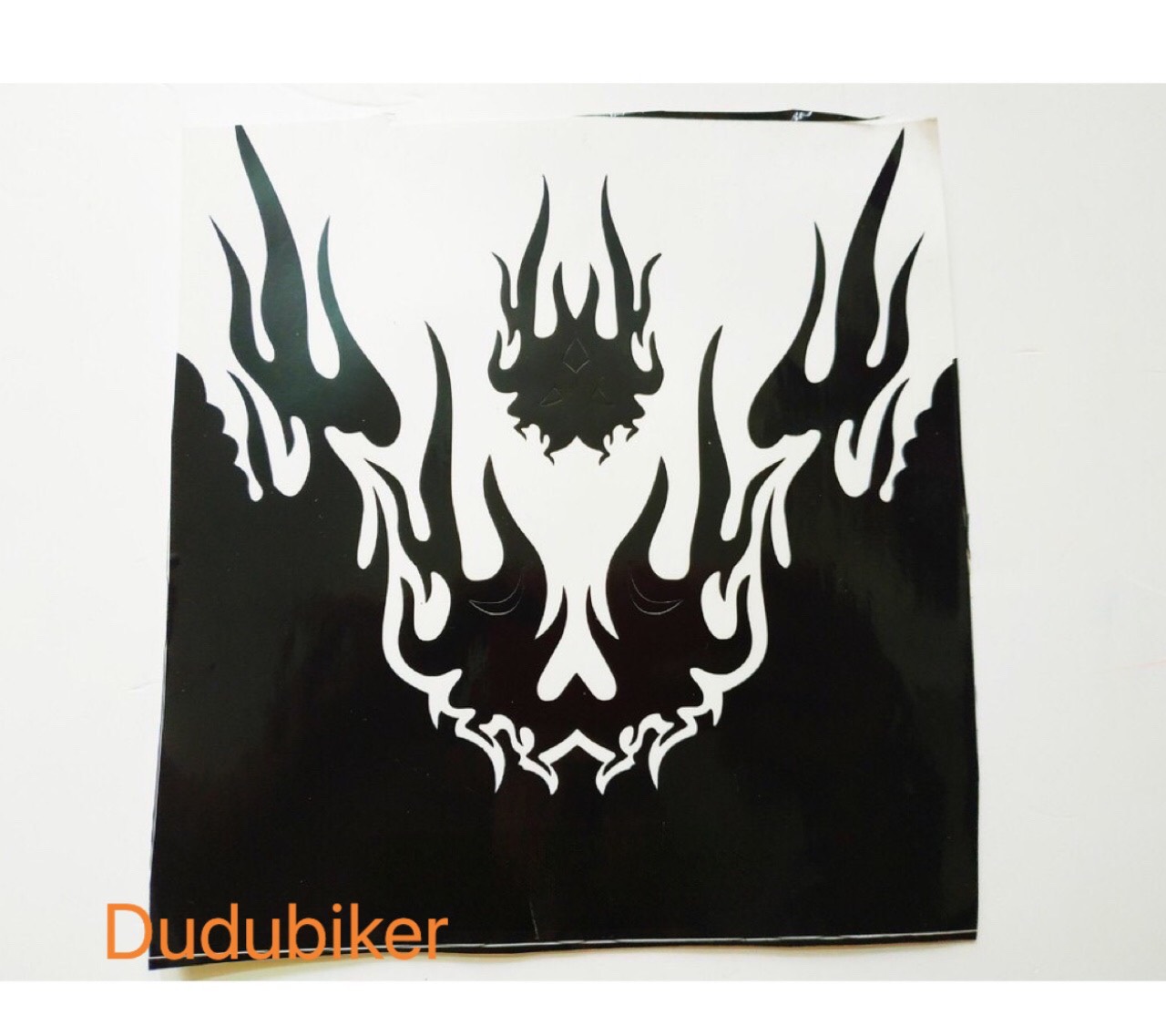 Tem decal dán dè trước sau xe máy hình ngọn lửa (giá 1 cái)
