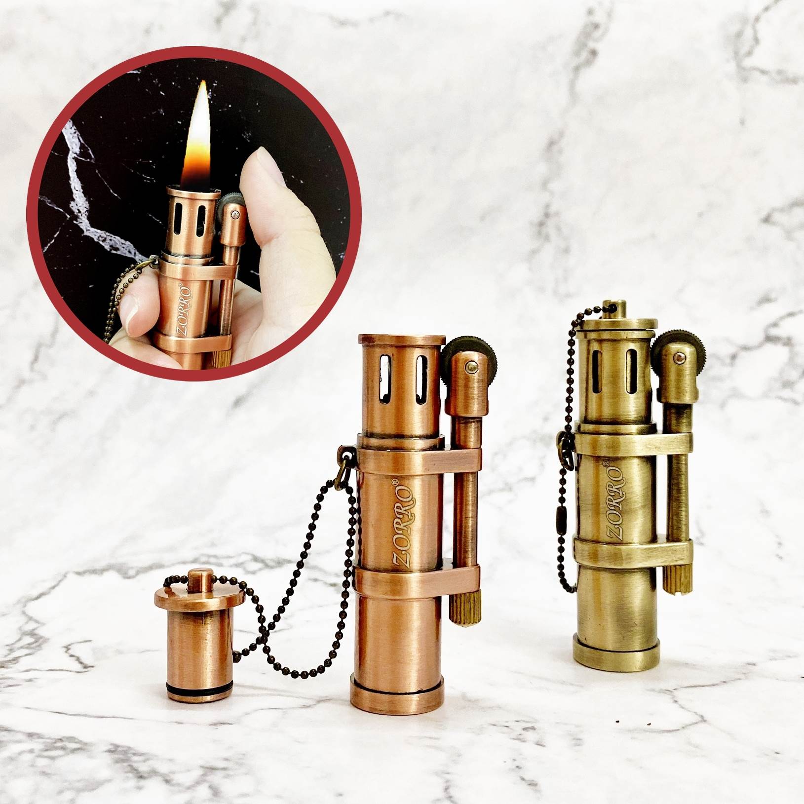bật lửa xăng đá cổ 836 - xài xăng
