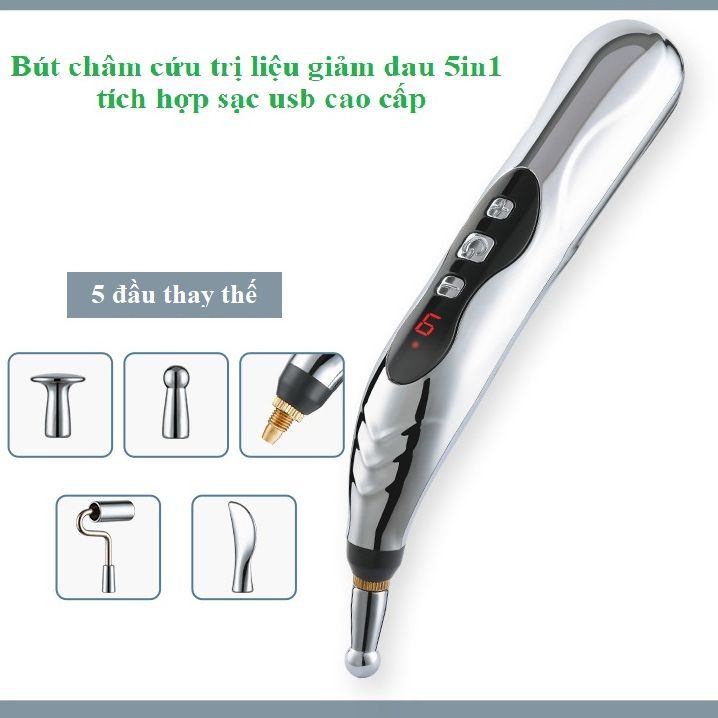 (PIN SẠC) Bút dò huyệt xung điện châm cứu trị liệu thông kinh lạc đông y tia laser hồng ngoại massage giảm đau cơ,nhức mỏi xương khớp, vai cổ,chân tay phục hồi thể lực