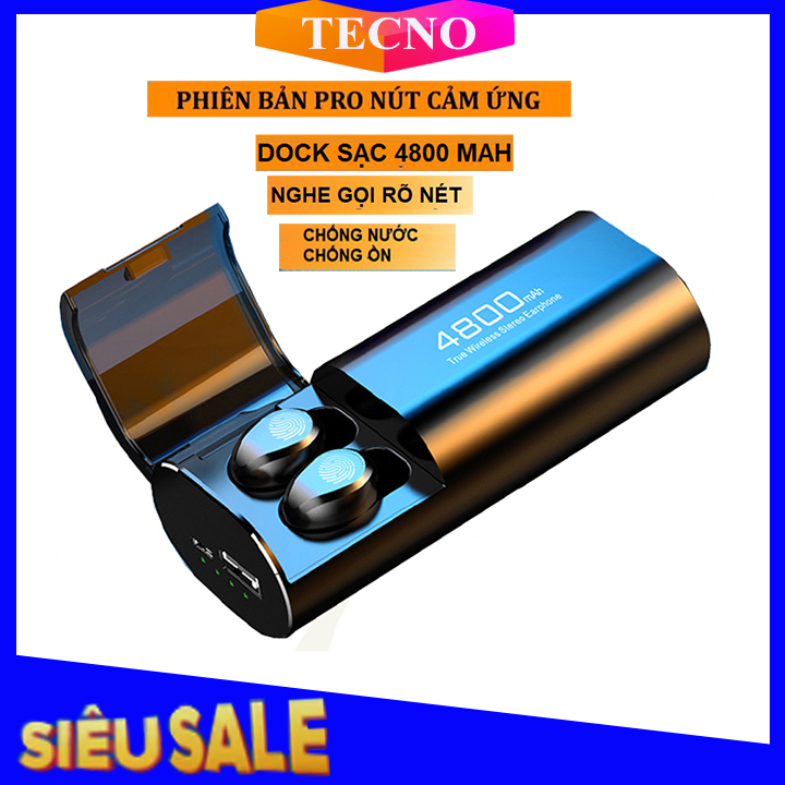 Tai Nghe Bluetooth, Tai Nghe Không Dây, Tai Nghe Tws F9 S 11, Tai Nghe Bluetooth 5.0 Kén Sạc 4800 Mah Kiêm Sạc Dự Phòng, Tai Nghe Chống Nước Ipx7, Âm Thanh HD, tương thích với mọi điện thoại