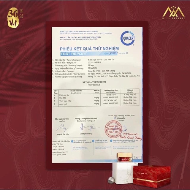 Cao mụn sâm vàng