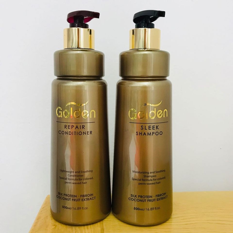 Dầu gội - dầu xả golden sleek shampoo 500ml chính hãng