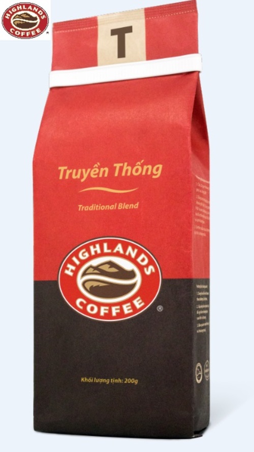 [Combo 4 gói] Cà phê Rang xay Di Sản Highlands Coffee 200g