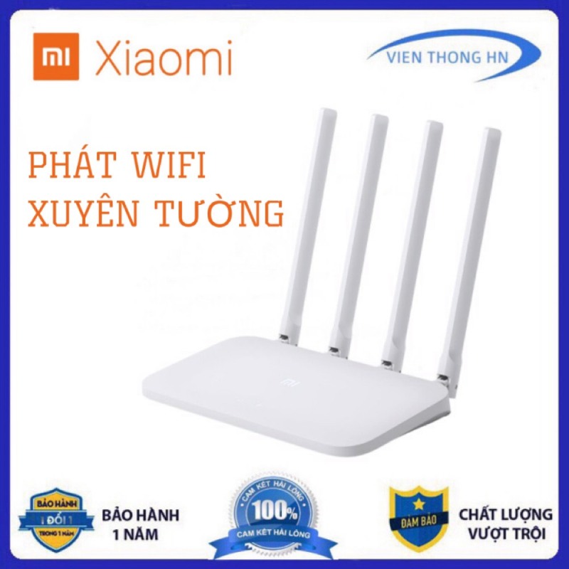 Bộ phát wifi xiaomi 4c 4 râu - modem wifi xuyên tường repeater kích sóng siêu mạnh -vienthonghn