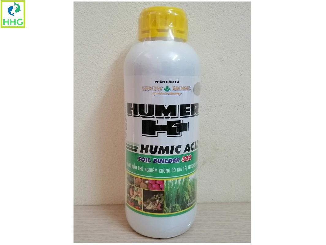 PHÂN BÓN LÁ HUMER H1 HUMIC ACID SOIL BUILDER 322 Bông To, Trái Lớn, Chống Rụng Bông, Tăng Đậu Trái 1Lít