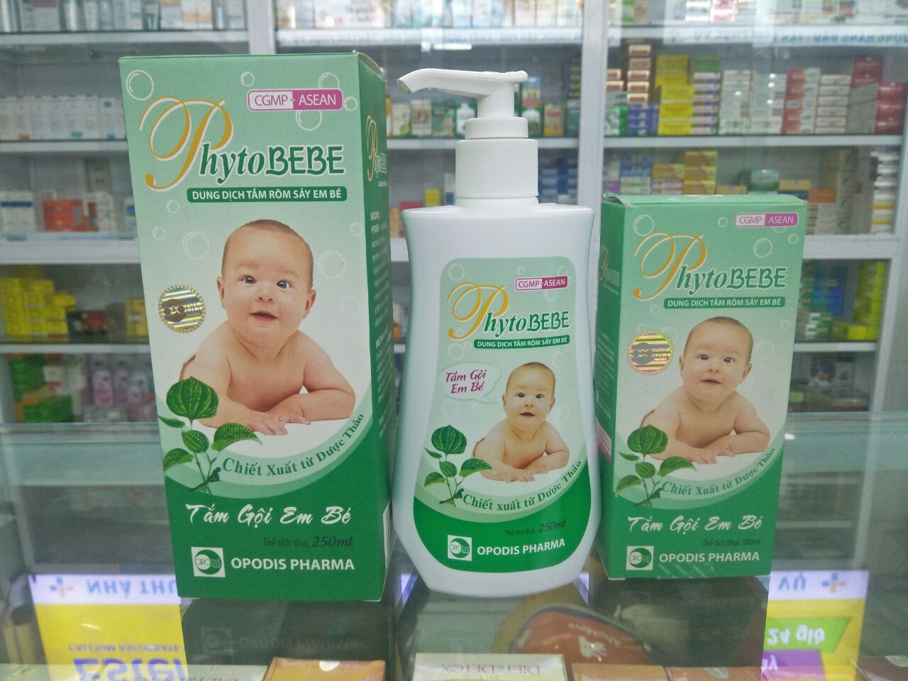 Dung dịch tắm rôm sảy em bé Phytobebe 250ml và 100ml