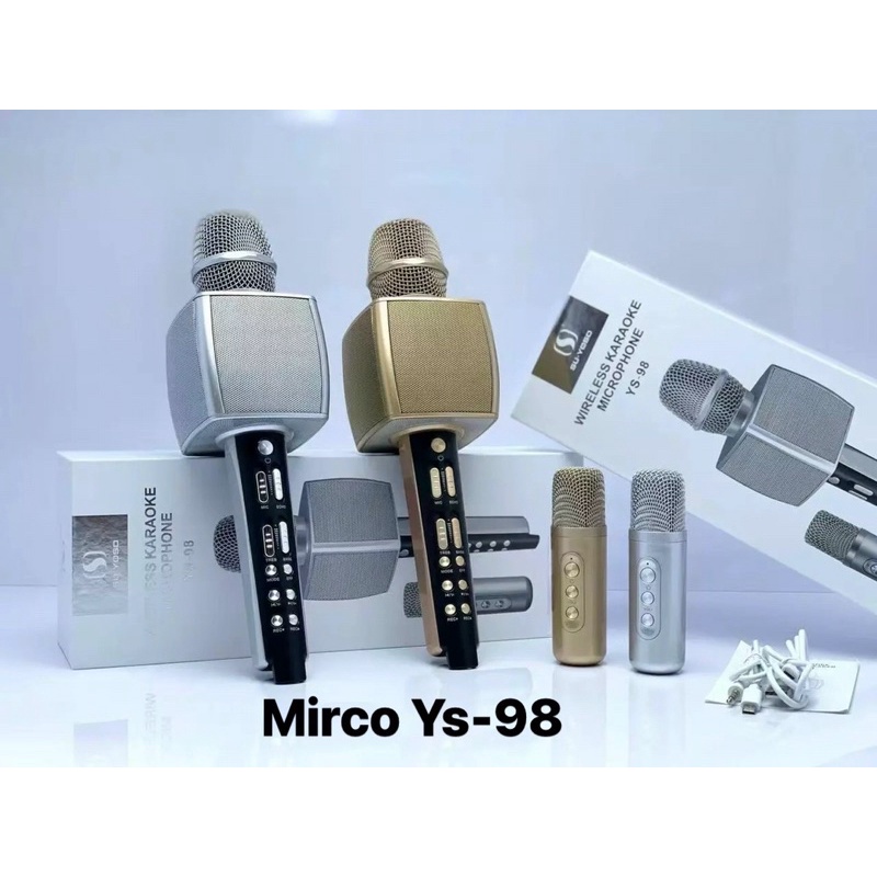 Micro karaoke kèm 2 mic kèm loa bluetooth Ys98