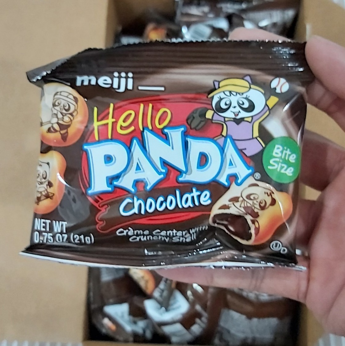 Combo 5 bịch Bánh Gấu Hello Panda Chocolate Meiji USA 21gr - Date T2 2022