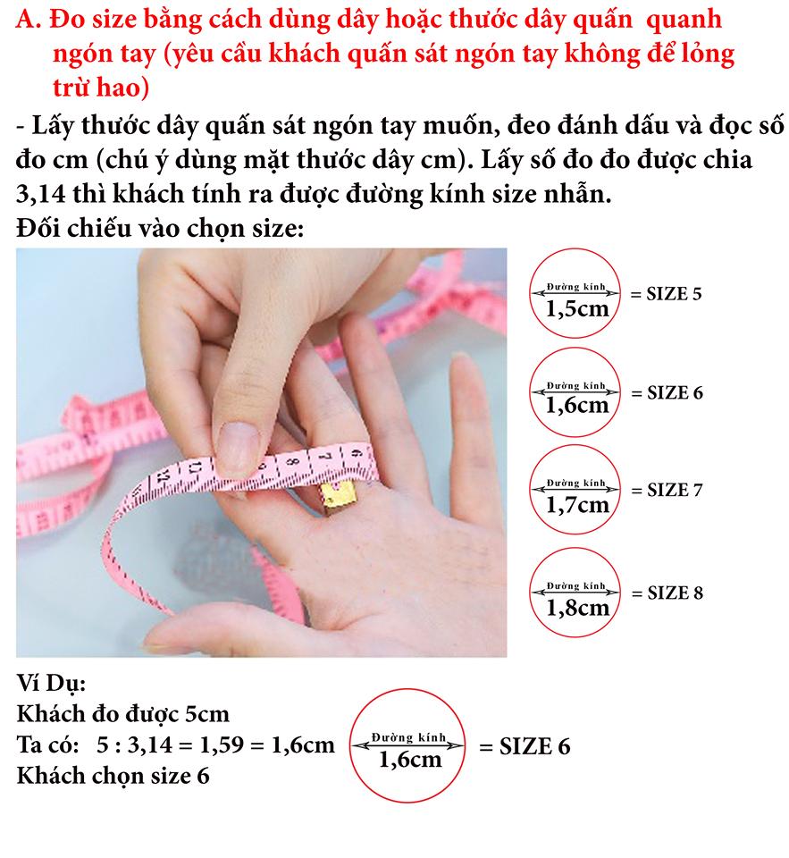 [HCM]Nhẫn nữ nhẫn đá tròn Trang Sức Miga N134