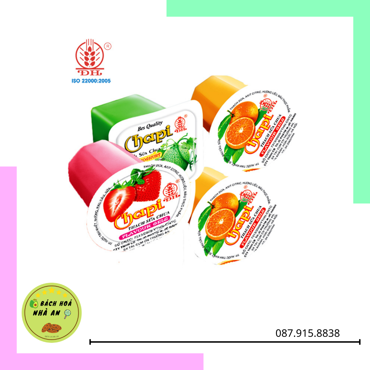 Thạch sữa chua Chapi - Đức Hạnh (túi 900gr)