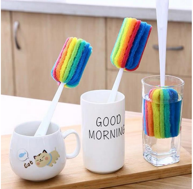 ( Giá Sỉ ) CÂY CỌ RỬA CỐC CHÉN BÌNH SỮA CỌ LY ( XỐP 7 MÀU)