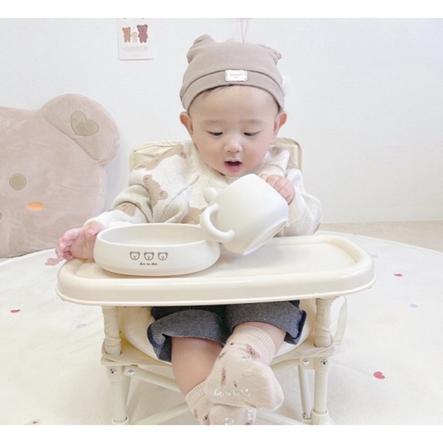 🐻 Set ăn dặm silicon cao cấp Gấu Dottodot x Bluemama
